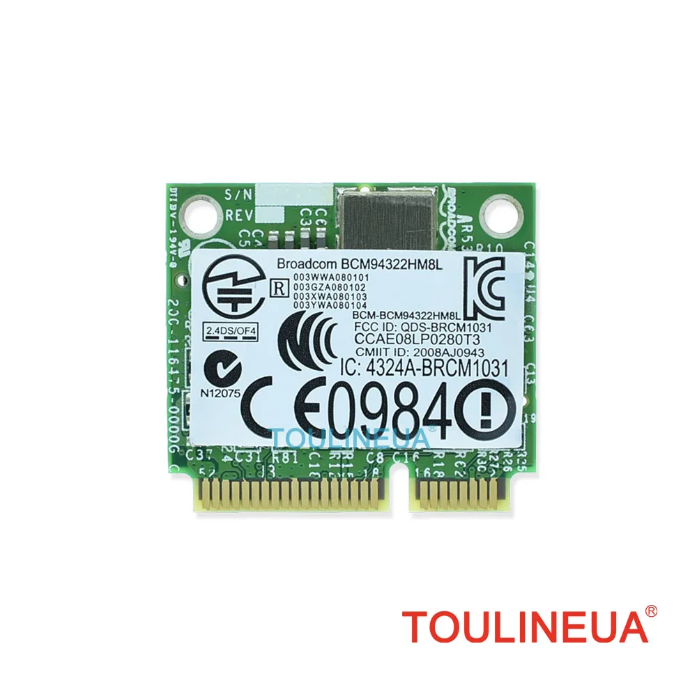 Беспроводная сетевая карта BCM94322HM8L DW1510 BCM4322 беспроводная 300 м с Wi Fi и Бесплатные