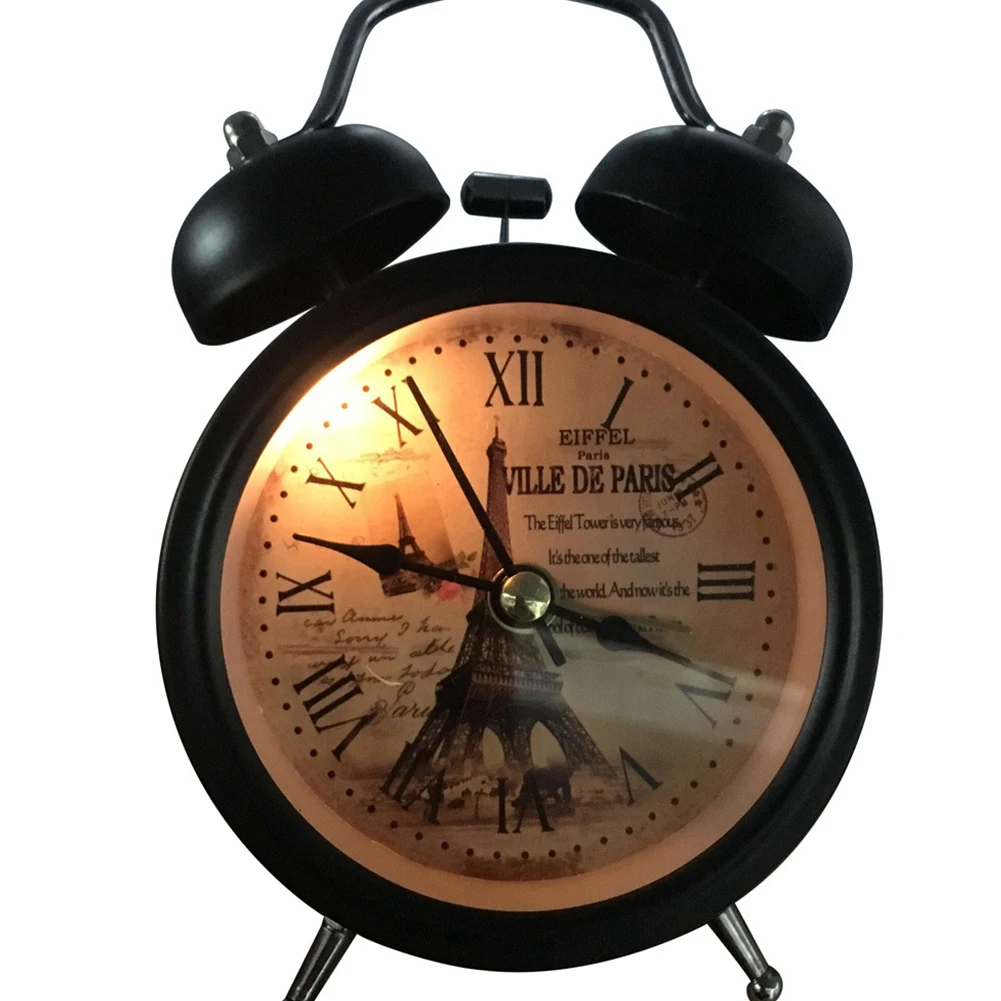 1 шт. домашний ретро будильник светильник цифровые часы Круглый номер звонок