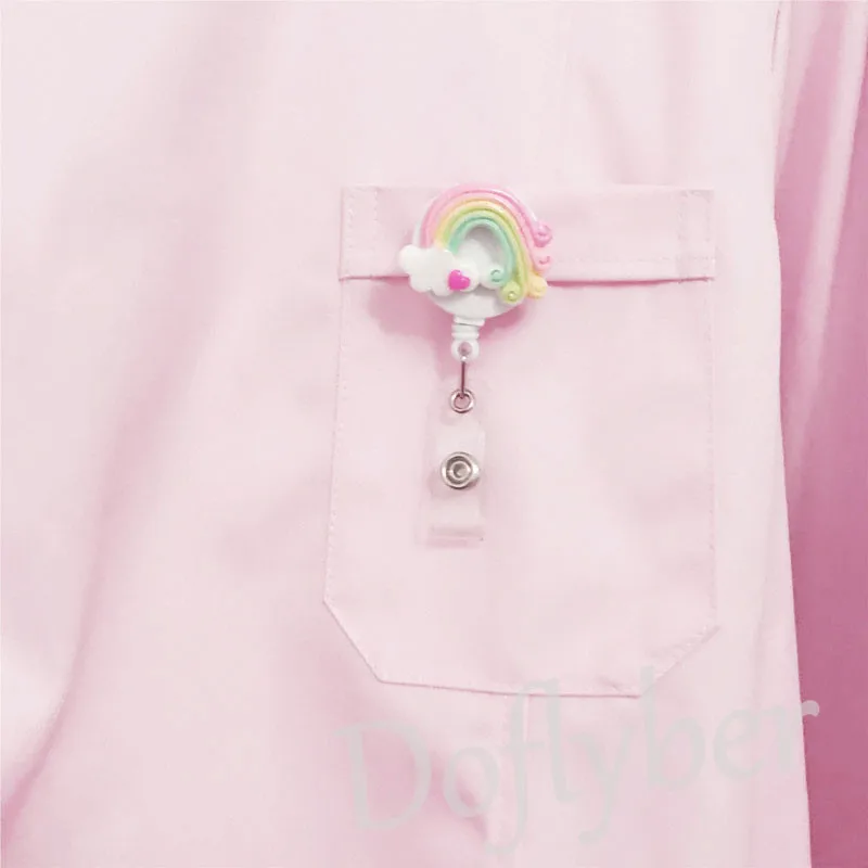 Милый Единорог красочное облако выдвижной значок медсестры катушка анти-потеря