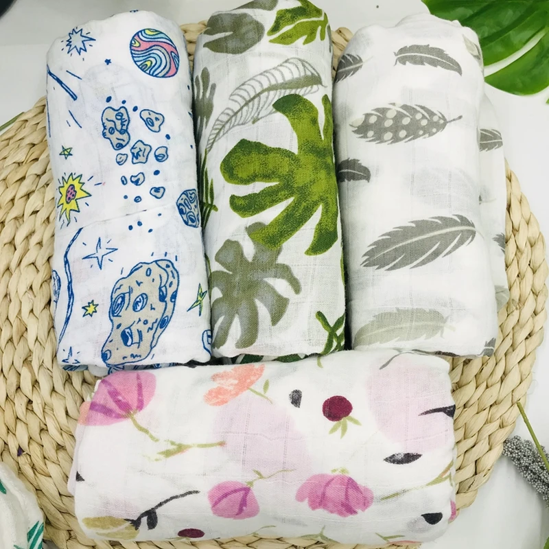 

Детское одеяло, пеленка из 100% хлопка, пеленка из муслина для новорожденных, качественные мягкие одеяла для младенцев, постельное белье, Пеленальное банное полотенце