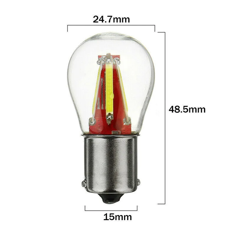8V-28VDC светодиодные лампы 6500K 1156 BA15S 180 градусов белый задний тормосветодиодный 4 COB |