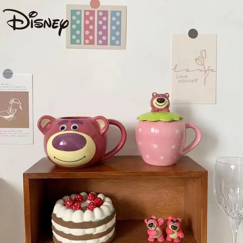

Кружка из серии «История игрушек» Disney, керамическая кружка с милым мультяшным рисунком и крышкой, персонализированная креативная кофейная ...