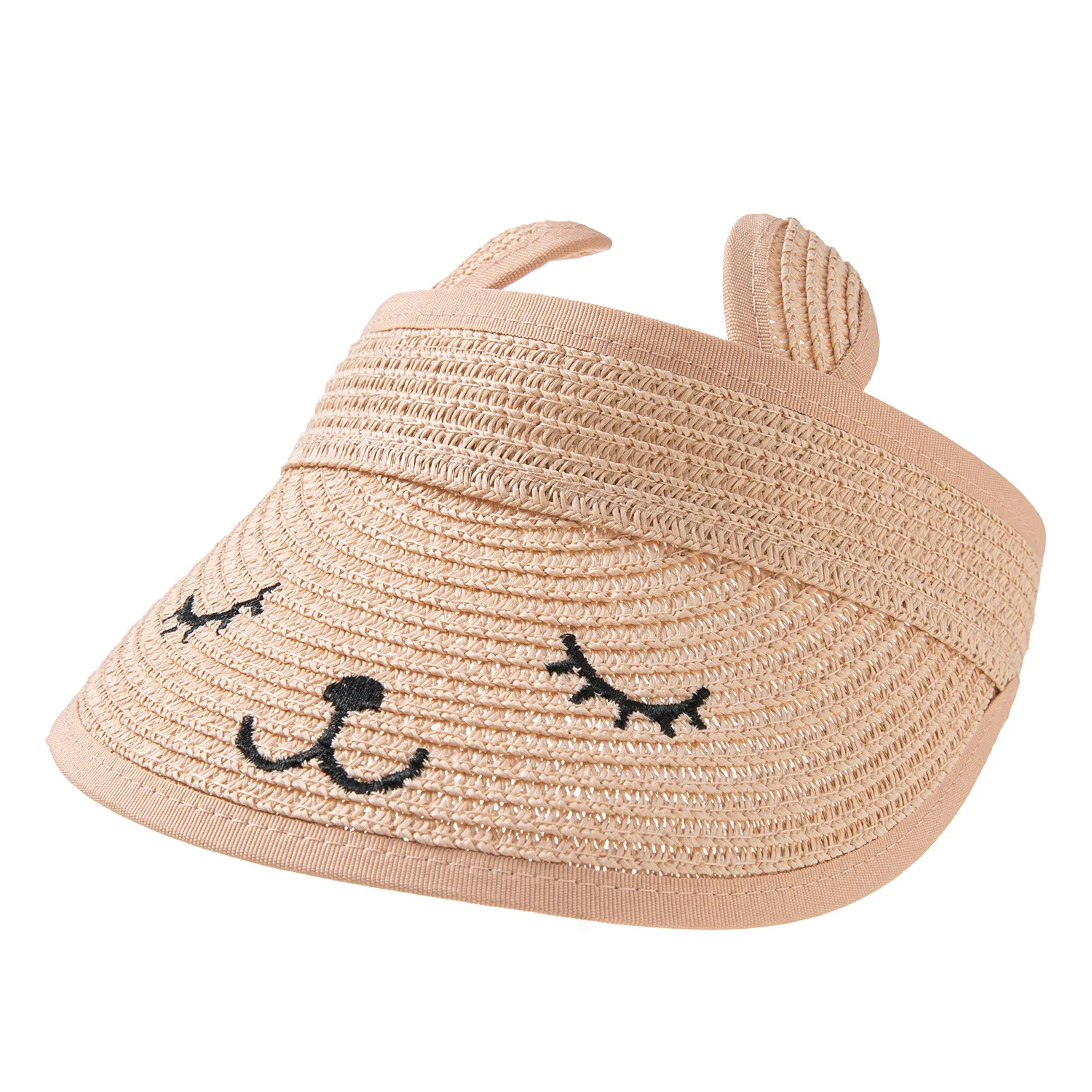 

New Bunny Straw Baby Hat Summer Sun Hats For Baby Girl Boy Kids Cute Adjustable Baby Cartoon Cap Beach Cap