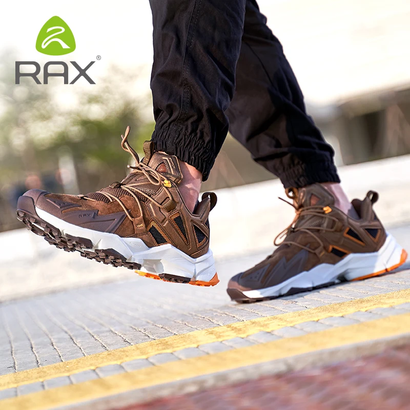 

RAX Mens Sports Running Shoes Water Repellent Sneakers Outdoor Walking Shoes Leather Running Sneaker Warm Winter Jogging Shoes