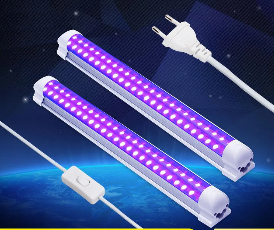 2шт T8 Светодиодный УФ трубчатый светодиодный светильник для стерилизации 395nm 365nm