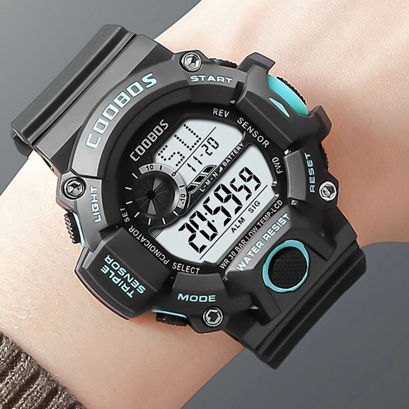 Часы наручные мужские водонепроницаемые многофункциональные спортивные