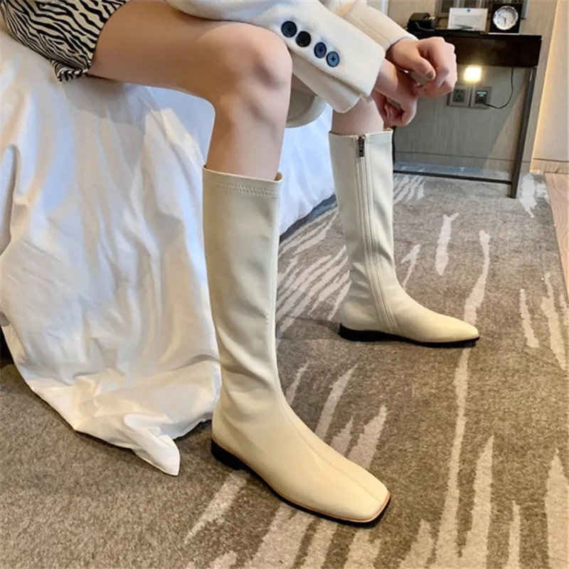 PXELENA/брендовые новые женские мягкие сапоги для верховой езды рыцарские до колена