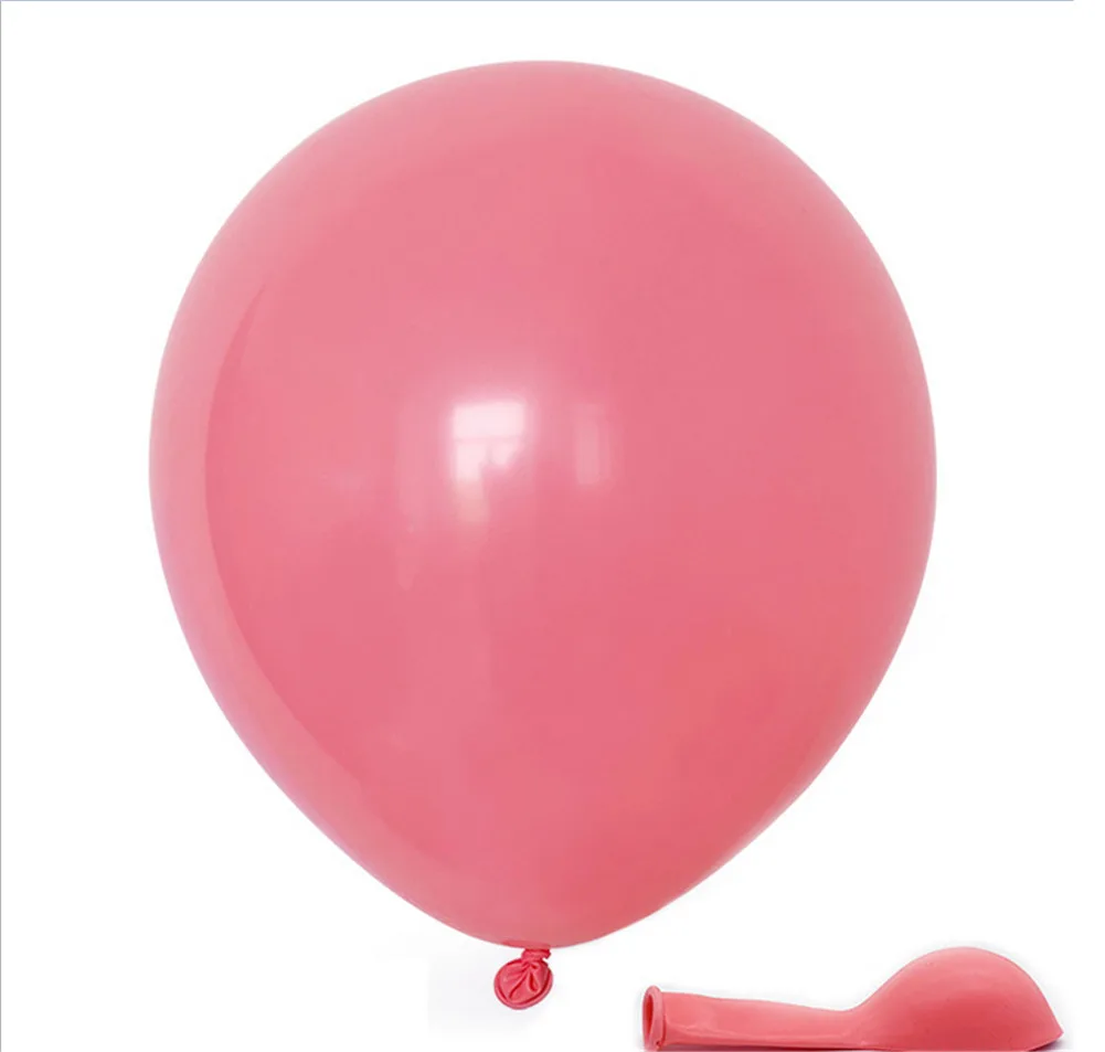 Pack of 100 Macaron Candy Colored Party Balloons Pastel Latex Balloons 10 Inch For Birthday wedding party decoration - Color: Red