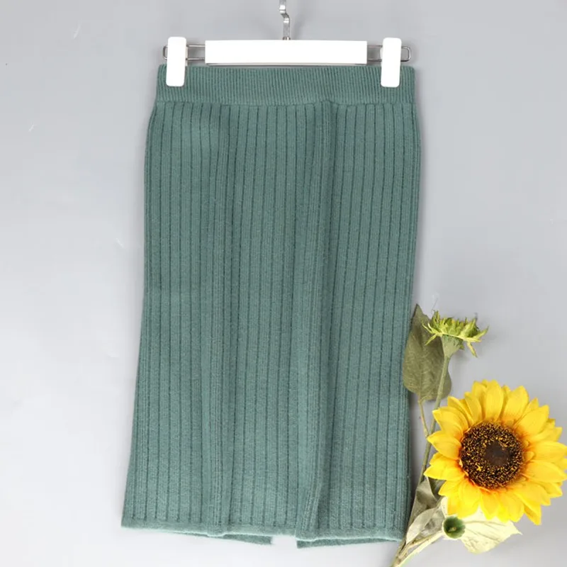 

Sexy Ladies Bag Hip Skirt Fashion High Waist Sim Bodycon Skirts Sexy Elegant Women Autumn Knitted Skirt