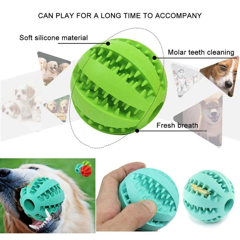 

Promotion! 1 Pcs Dog Tooth Cleaning Balls,Chewing Food Toys Ball Green & 1 Pcs Dog Nail Grinder Dog Clippers 3 in 1 Kit