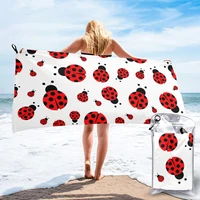 unique style quick dry beach towel ladybug microfiber bath towel beach cushion swimming personalized sand free beach towel
