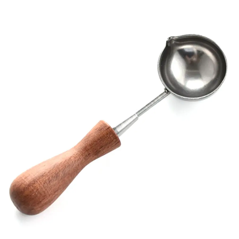 

Varnished Spoons With Wooden Handle Handmade Gift Retro Lacquer Sealing Wax Tool For Families Parties