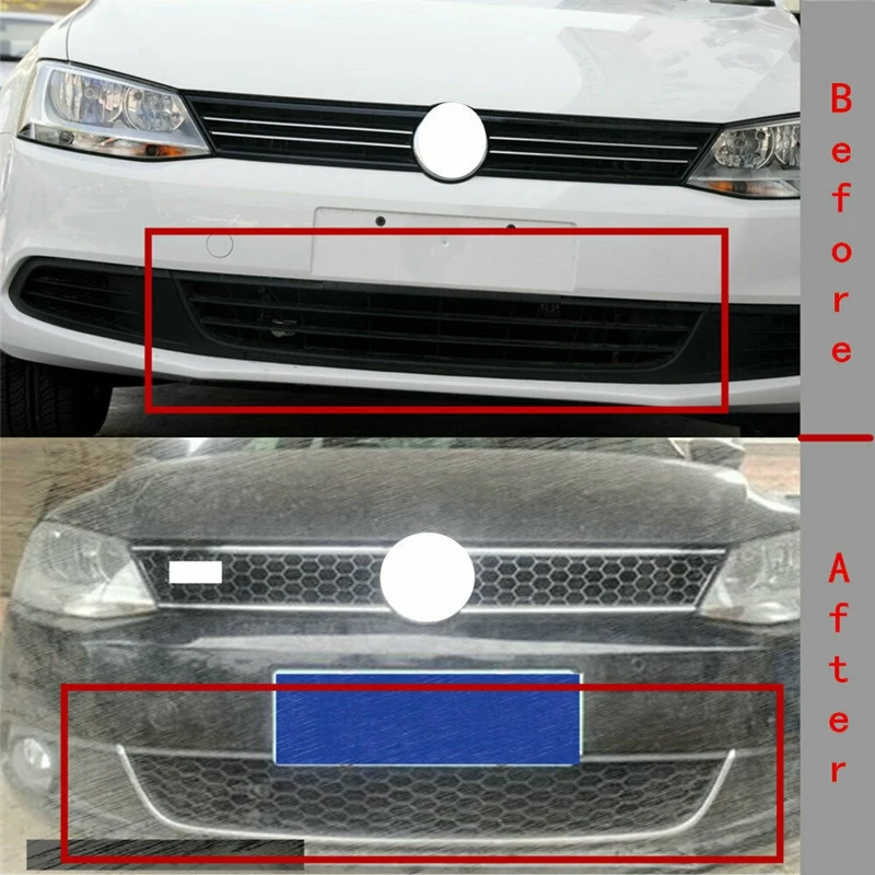 Красная решетка для переднего бампера Jetta MK6 Sedan 2011 2014|Гоночные решетки| |