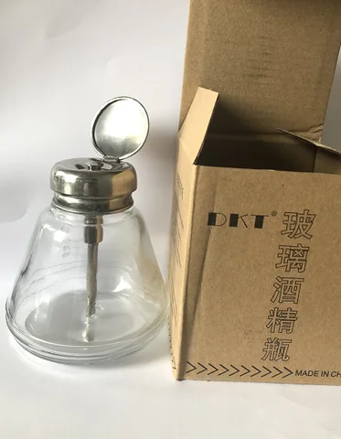 Антистатическая стеклянная бутылка для жидкого спирта, 150 мл, инструмент для очистки телефона, автоматический диспенсер для воды