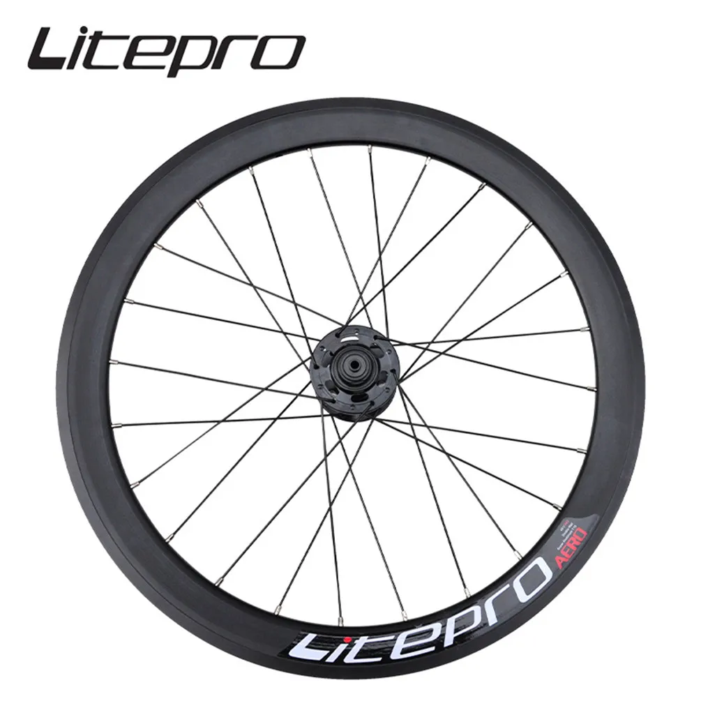 Online Litepro S42 AERO Faltrad 20 Zoll 406/451 V Disc Bremse 11 Speed Laufradsatz 4 Versiegelt Lager Legierung Räder BMX Fahrrad Felgen