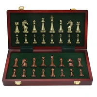 foldable alloy chess set 12 chess board board game toy for chess lovers