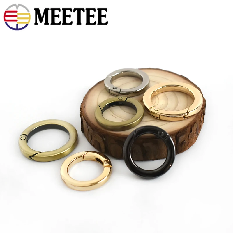 5Pcs ID16-50mm Metal Flat Spring O Ring Buckles for Bag Strap Keychain Snap Coil Clasp Connector Hook DIY Accessories | Дом и сад