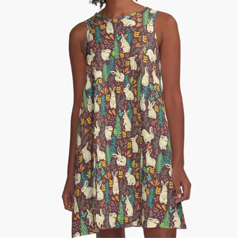 

Fashion Women summer dresses Whimsical land Printed A-Line Boho Dress for women harajuku Sexy ladies mini short beach dress