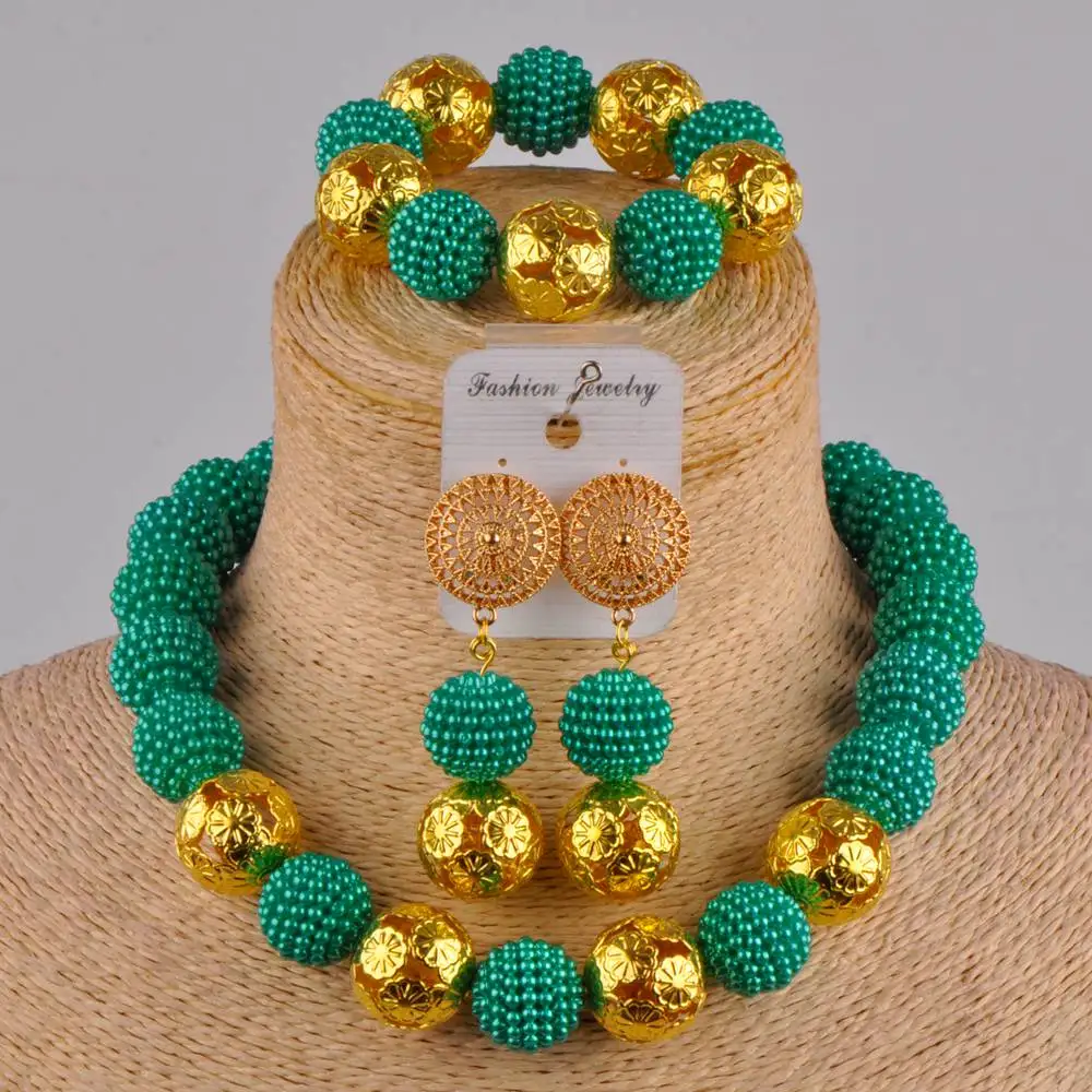 Разноцветный комплект ювелирных изделий в африканском стиле имитация жемчуга