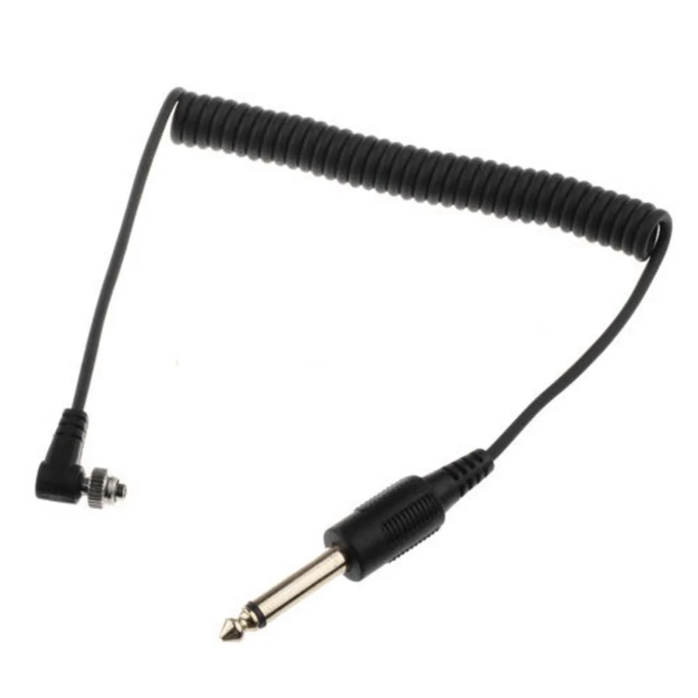 

6.35mm Plug to Male Flash PC Sync Cord Cable Screw Lock for Studio Trigger RF603