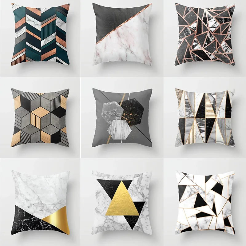 

2021 Geometric Cushion Cover Home Decorative Polyester Living Room Office Sofa Car Throw Pillow Cases Art Pillowcase 45x45cm