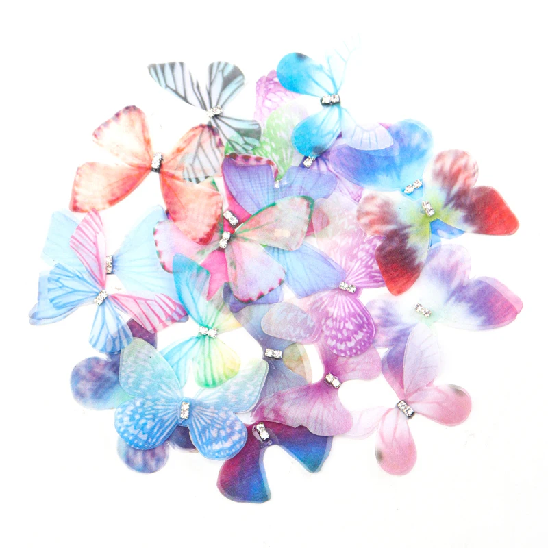 Смешанные цвета Симпатичная бабочка цветок Рождество DIY Детская одежда швейные