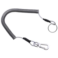 1pcs key lanyard fishing missed rope key koord key chain elastic coil stretch tether fashion wire spring rope lockable key cord