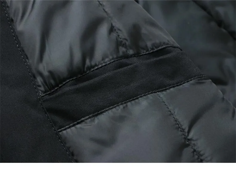 

Winter Men's Long Down Jacket Cotton Padded Parkas Thermal Coats Male Warm Korean Style Autumn Casual Men Hooded Overcoat Jacket