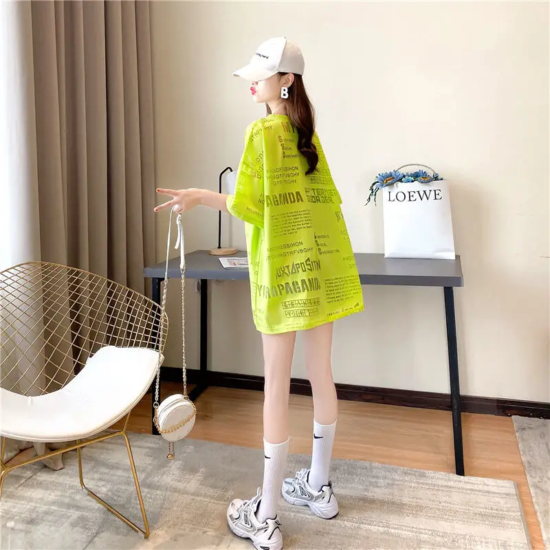 

Including cotton size short sleeve T-shirt women's tide summer 2021 new Korean style Joker clothes