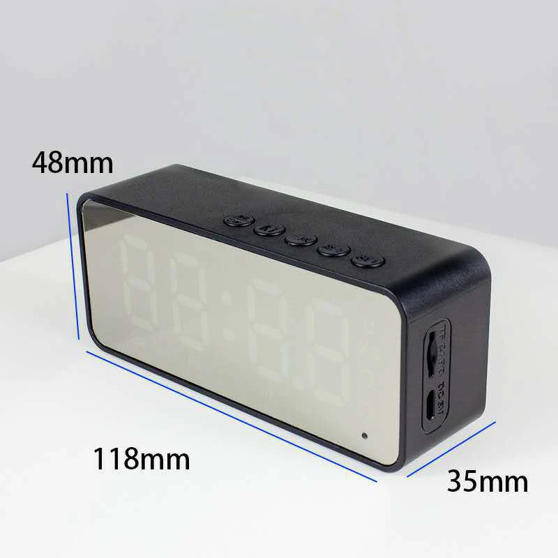 Wireless Bluetooth Speaker Small Mini Alarm Clock Portable Cannon Mini Voice Broadcast the Card Instert Vehicular Audio System