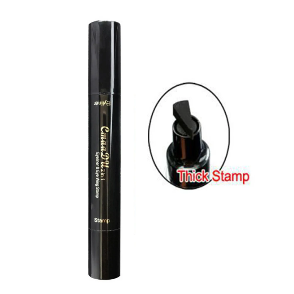 Двусторонняя жидкая подводка для глаз не размазывается водостойкая стойкая