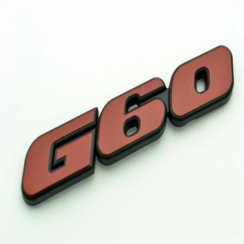 Gtinthebox 1 шт. 3D красный G60 сзади авто значок эмблема АБС для VW Golf POLO Corrado CADDY MK2