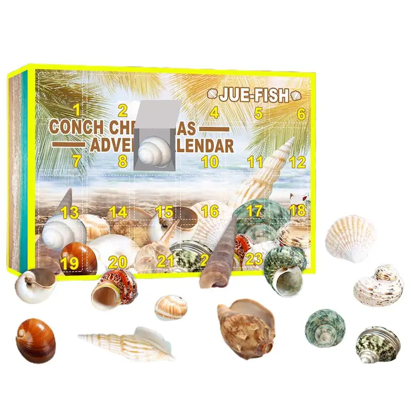 

24 шт., ракушки-игрушки, календарь с обратным отсчетом