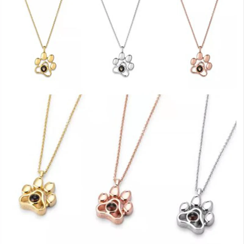 Ожерелье с проекцией надписи Я тебя люблю на 100 языках ожерелье из нержавеющей