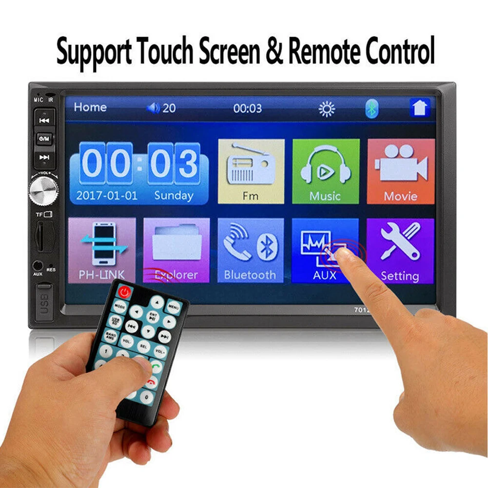 Автомобильный MP5 плеер с сенсорным экраном 2din стабилизатор 7 дюймов бас и тройной