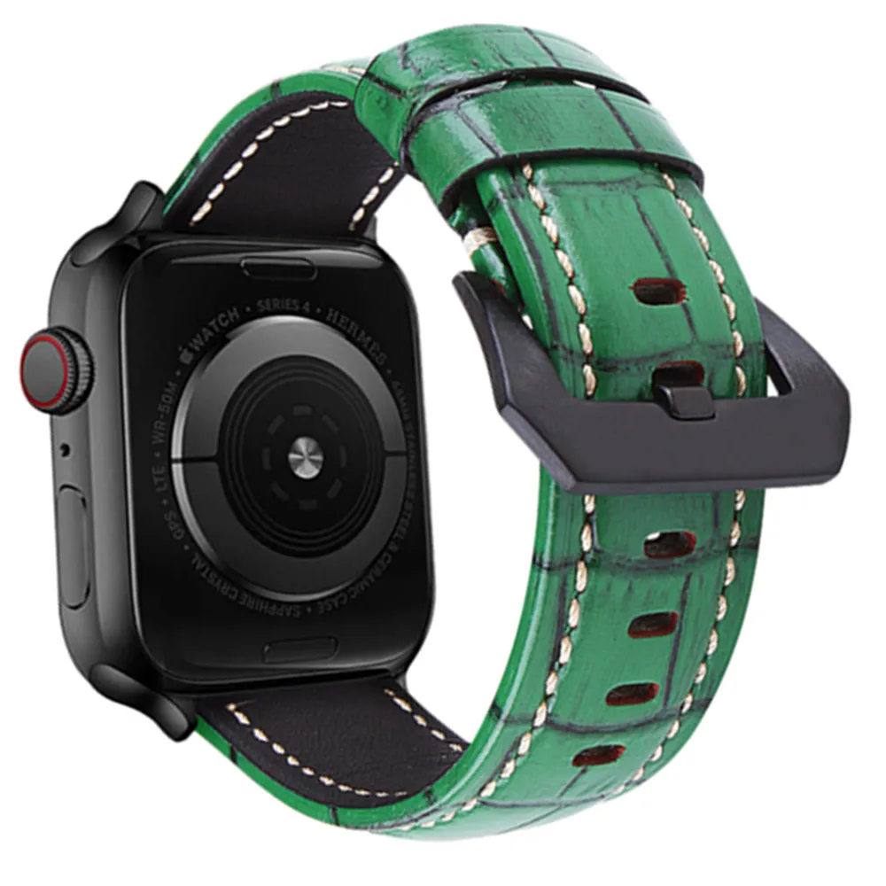 Genuine Leather strap for Apple watch band 44 40 41mm iWatch band 45 42 38mm Leather watchband bracelet Apple watch 7 6 se 5 4 3