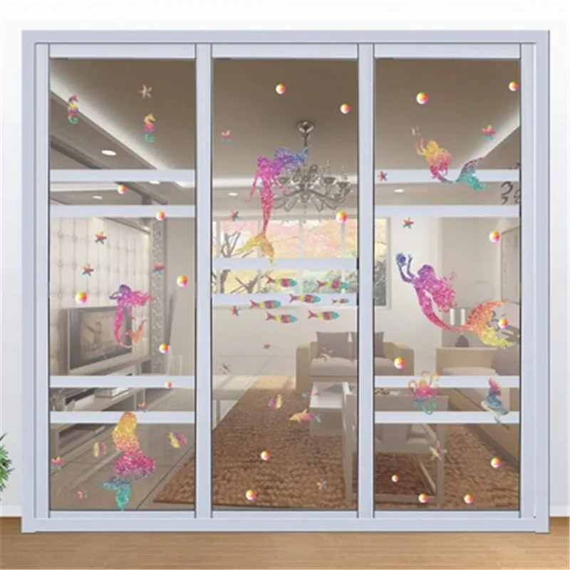 Наклейки на стену с изображением русалки для детской комнаты домашний декор