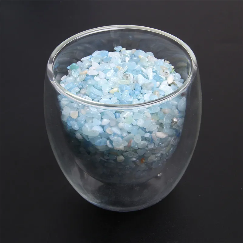 100 г чипы с натуральным синим кристаллом непросверленные Aquamarines крошечные