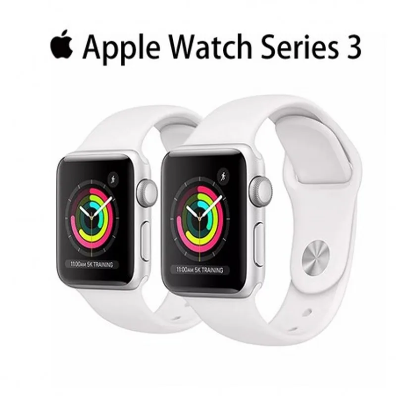

Apple Watch Series 3 б/у GPS 38m оригинальный 90% новый белый и черный алюминиевый чехол спортивный ремешок Смарт-часы