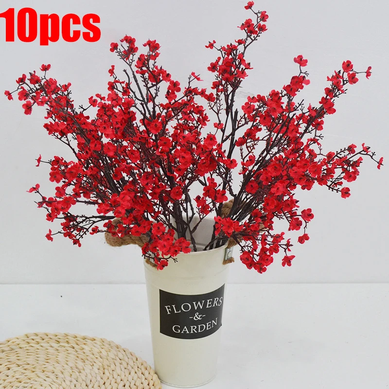 

10pcs Rose Pink Silk Peony Artificial Flowers Bouquet Head And Cheap Fake Flowers For Wedding Home Decoration