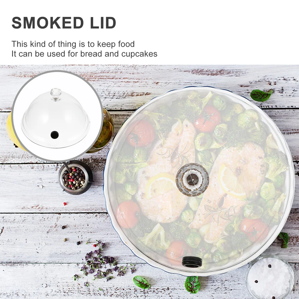 

1pc Transparent Smoky Food Cover Cuisine Food Protective Cover (Medium)