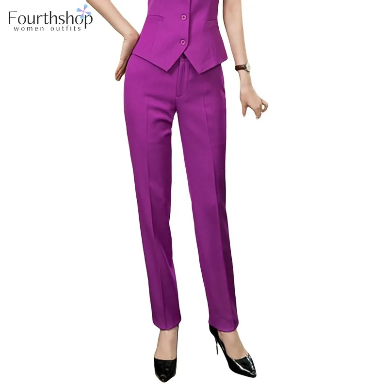 

Fashion Casual Pants Women Business Formal Trousers Full Length Slim Girls Work Wear Office Lady Career Pants Female Clothes