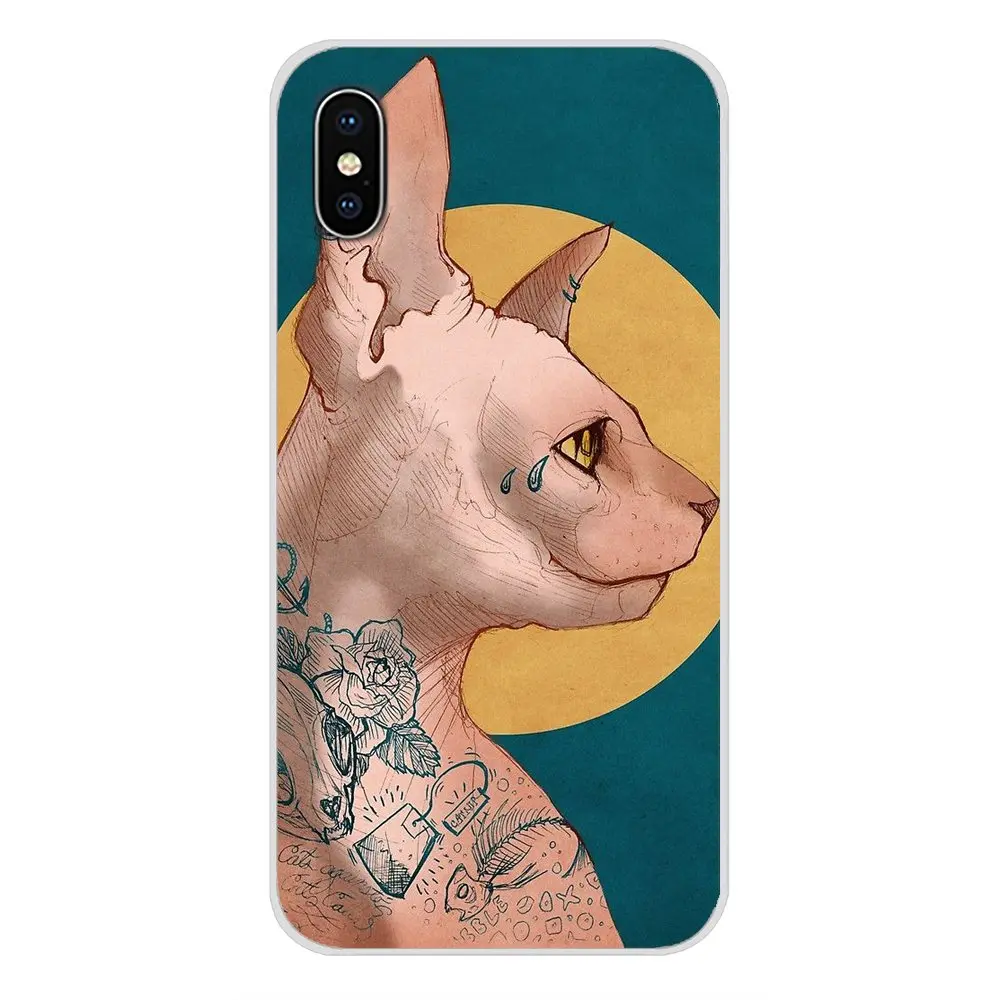 Аксессуары чехлы для телефонов Huawei Honor 4C 5C 6X 7 7A 7C 8 9 10 8C 8S 8X 9X 10I 20 Lite Pro Tattoo Sphinx Cat |