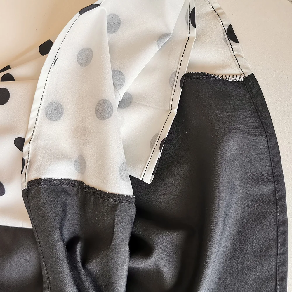 

Dress 2021 New Korea Style Sleeveless Loose Polka Dots Pattern Ankle-Length A-Line Single Pullover Long Suit Summer Office Lady