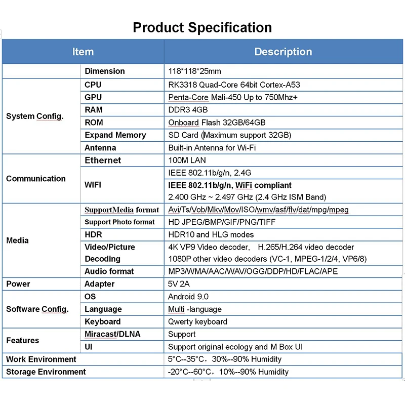 

Smart TV Box MX10 RK3318 OS 9.0 5G WIFI 4GB 32GB 64GB 4K TV Box Youtube Media Player TVBOX Android9.0 TV Set top box 4GB 64GB