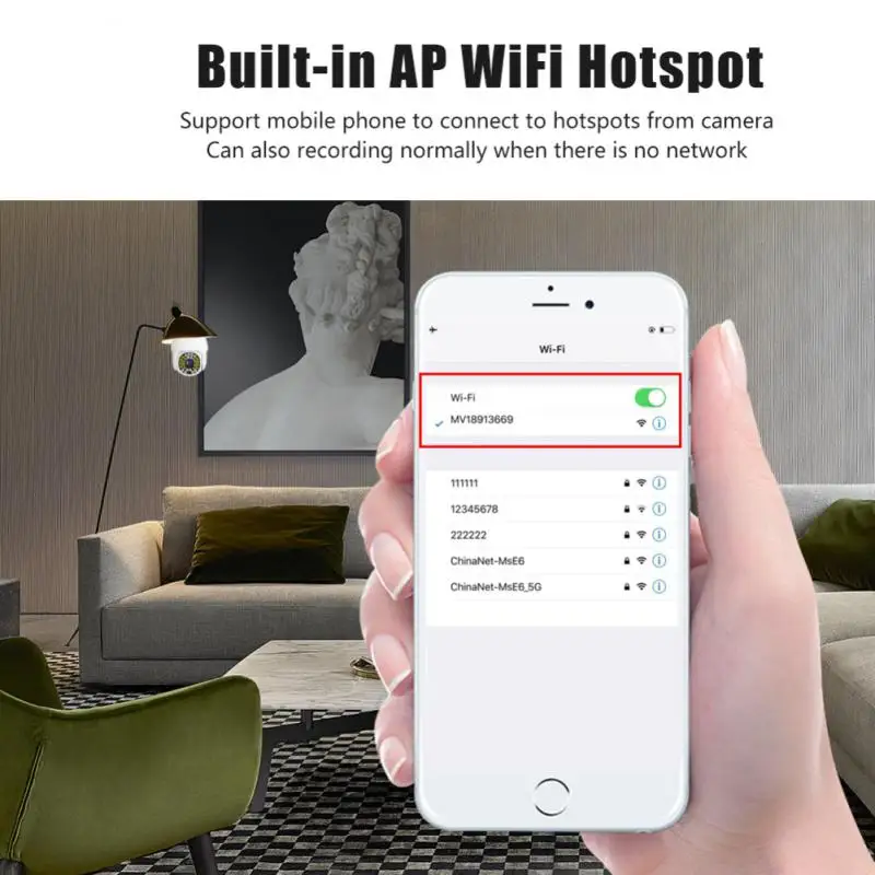 Умная панорамная IP-камера 2MP HD Wi-Fi с поворотом на 360 ° | Безопасность и защита