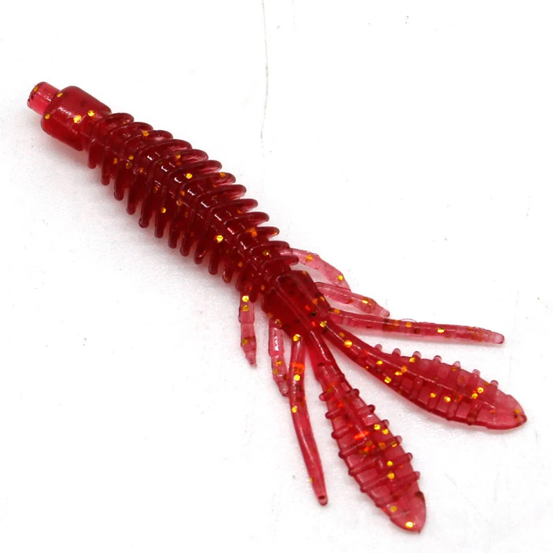 

12Pcs/lot Floating Wobblers Shrimp Soft Bait Fishy Smell With Salt Silicone Worm Fishing Lure Jig Swivel Twintail Swim Lures