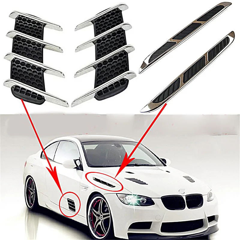 2 шт. Стилизация автомобиля имитация акулы жаберы розетка наклейка s