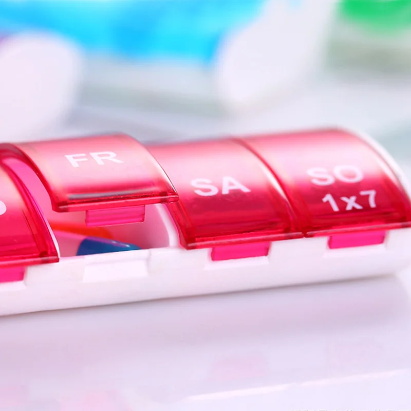 Чехол для таблеток 7 дней коробка с зажимом органайзер чехол разветвитель