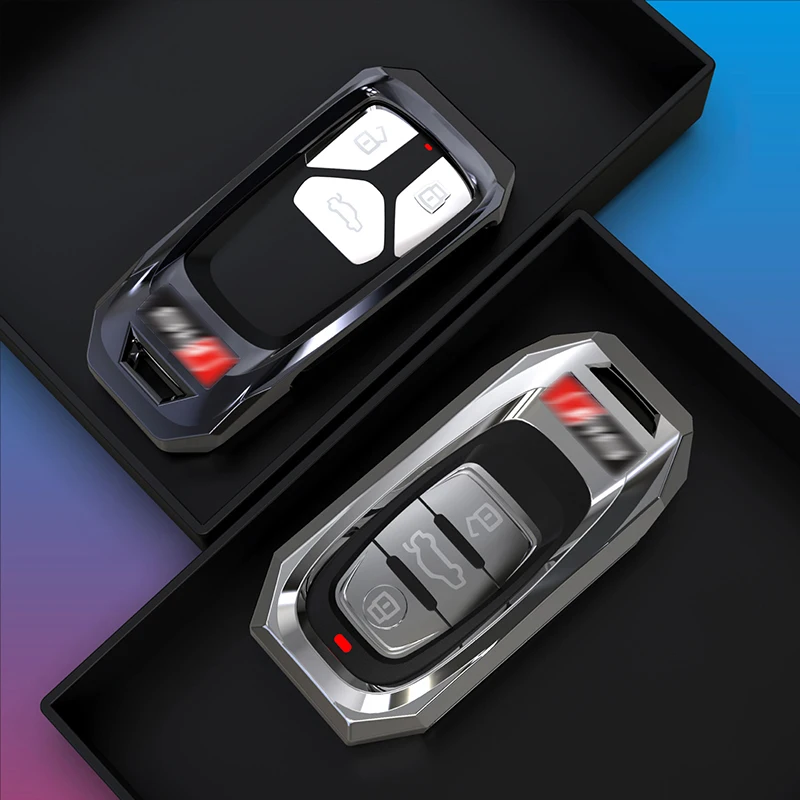

Car Key Shell Car Key Case Key Holder Cover Shell For Audi A1 S1 A3 S3 RS6 TT Q3 Q7 A4L A5 A6L A7 A8L S5 S6 Q5 SQ5 RS5 Key Chain